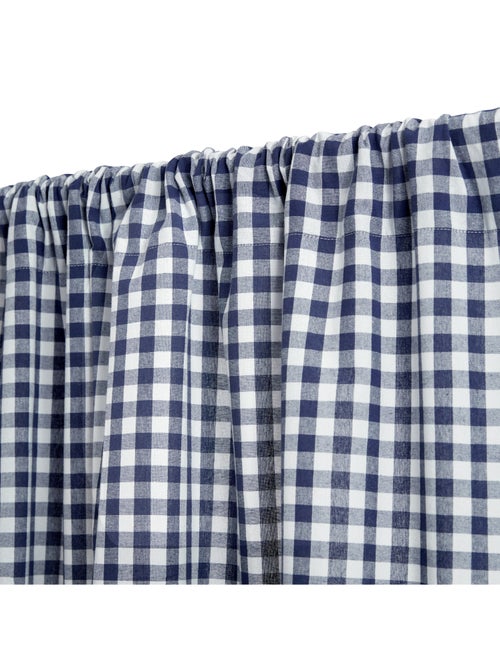 Rideau à oeillets en coton vichy - Kiabi