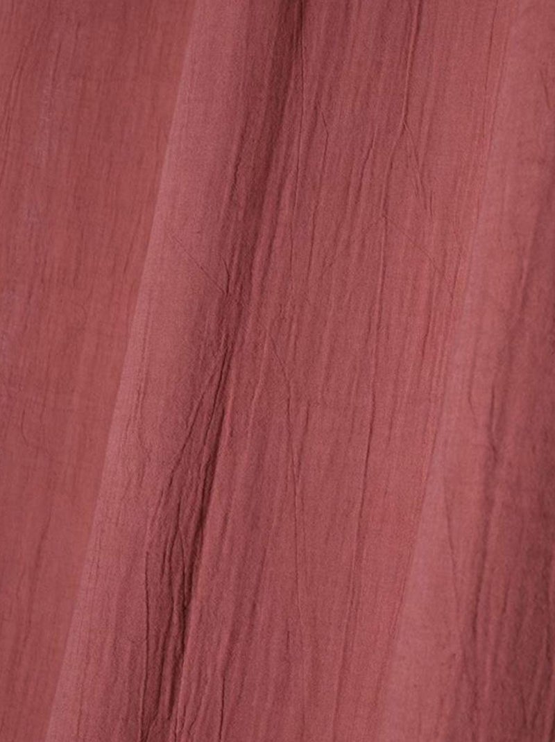 Rideau à oeillets en double gaze de coton Tomette - Kiabi