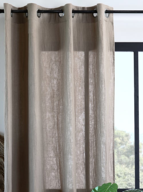 Rideau à oeillets en gaze de coton - Kiabi