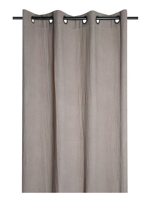 Rideau à oeillets en gaze de coton - Kiabi