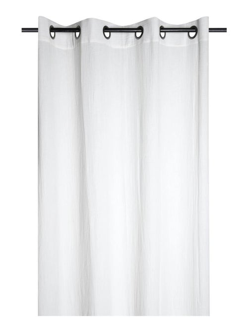 Rideau a oeillets en gaze de coton Pop color - Kiabi