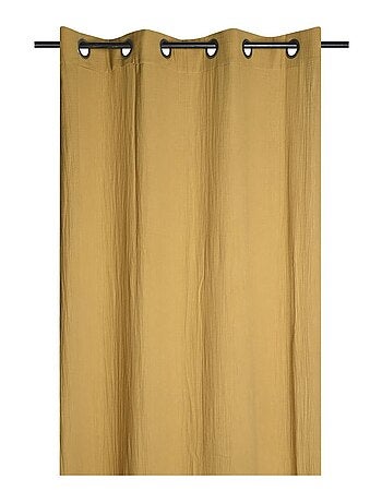 Rideau a oeillets en gaze de coton Pop color