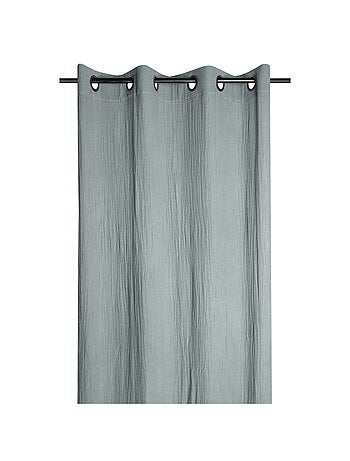 Rideau à oeillets en gaze de coton