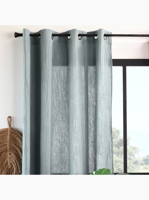 Rideau à oeillets en gaze de coton - Kiabi