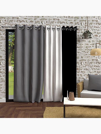 Rideau à oeillets en microfibre lavée BOHEME, par Soleil d'Ocre