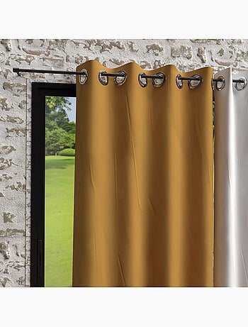 Rideau à oeillets en microfibre lavée BOHEME, par Soleil d'Ocre