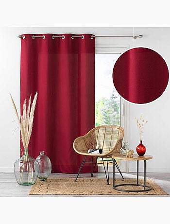 Rideau à œillets en microfibre unie