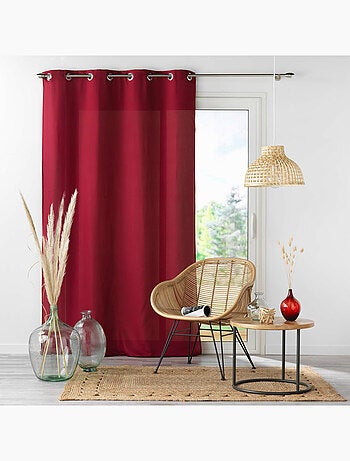 Rideau à œillets en microfibre unie
