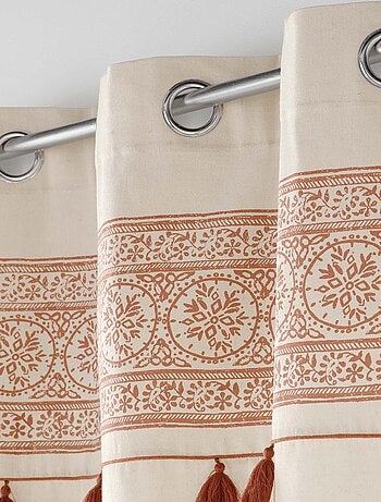 Rideau à oeillets en polycoton uni