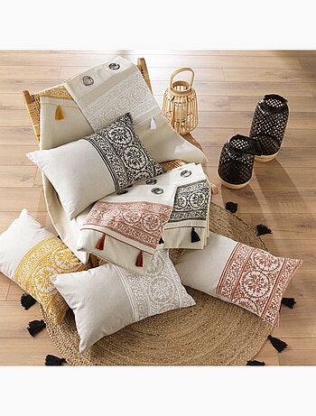 Rideau à oeillets en polycoton uni