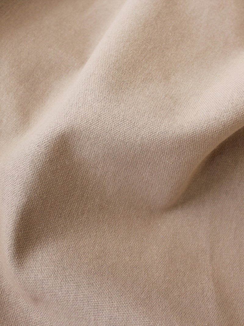 Rideau à œillets en pur coton Bois naturel - Kiabi