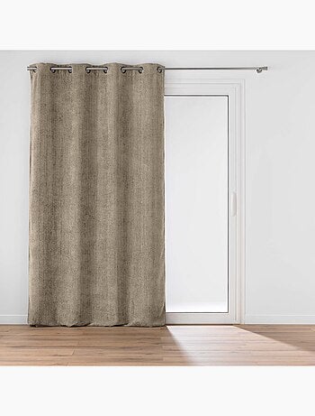 Rideau à œillets en velours chenille