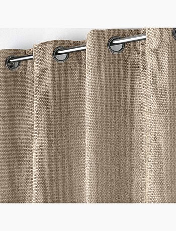 Rideau à œillets en velours chenille