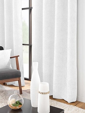 Rideau à œillets en velours chenille