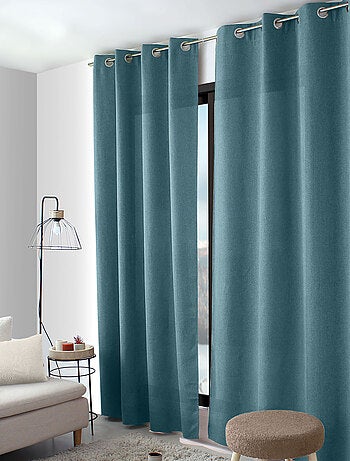 Rideau à oeillets en velours chenillé