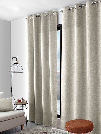 Rideau à oeillets en velours chenillé