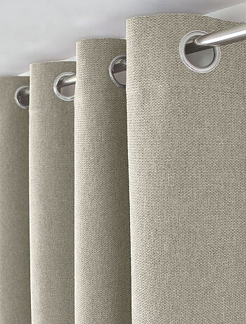 Rideau à oeillets en velours chenillé