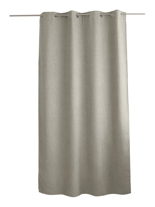 Rideau à oeillets en velours chenillé - Kiabi