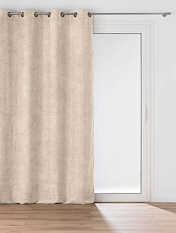 Rideau à œillets en velours chenille