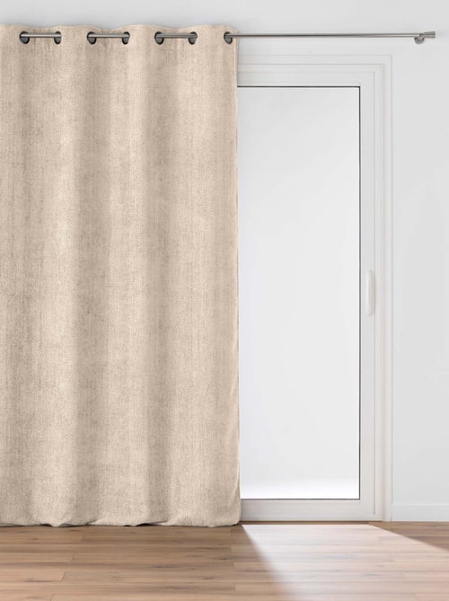 Rideau à œillets en velours chenille - Kiabi Rideau à œillets en velours chenille - Kiabi