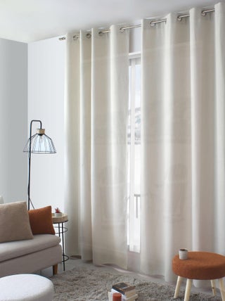 Rideau à oeillets en velours chenillé