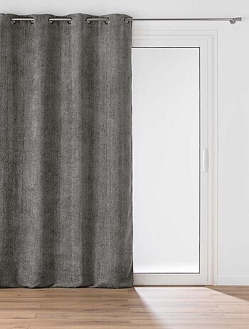 Rideau à œillets en velours chenille