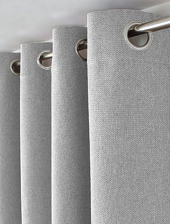 Rideau à oeillets en velours chenillé