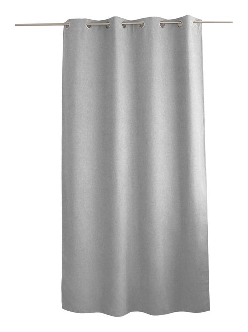 Rideau à oeillets en velours chenillé - Kiabi