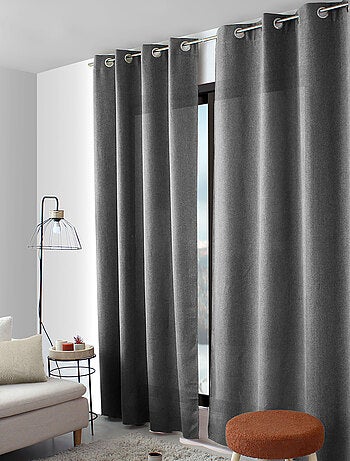 Rideau à oeillets en velours chenillé