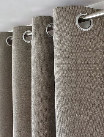 Rideau à oeillets en velours chenillé