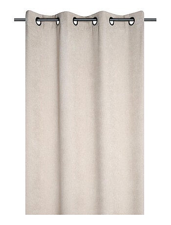 Rideau à oeillets en velours côtelé