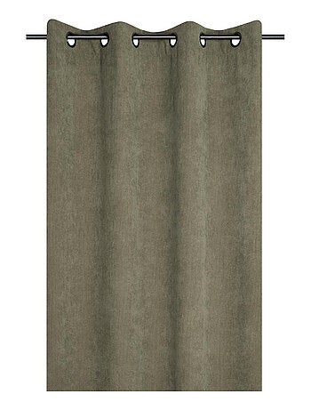 Rideau à oeillets en velours côtelé