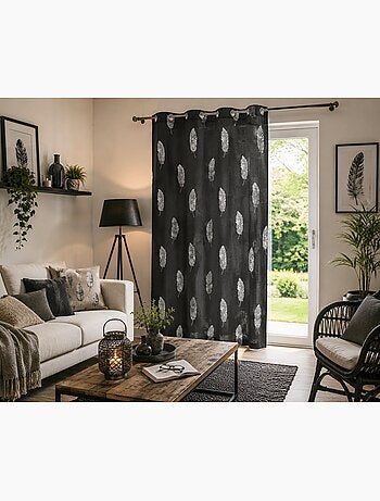 Rideau a oeillets eternity 140x240cm anthracite