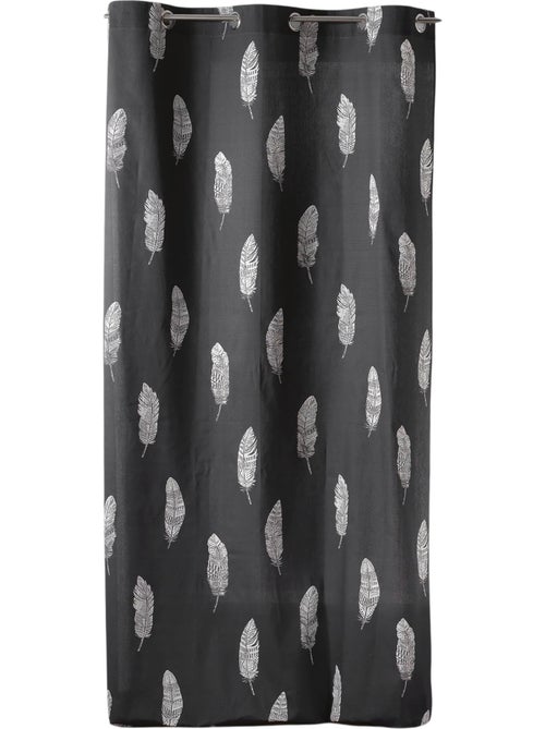 Rideau a oeillets eternity 140x240cm anthracite - Kiabi Rideau a oeillets eternity 140x240cm anthracite - Kiabi