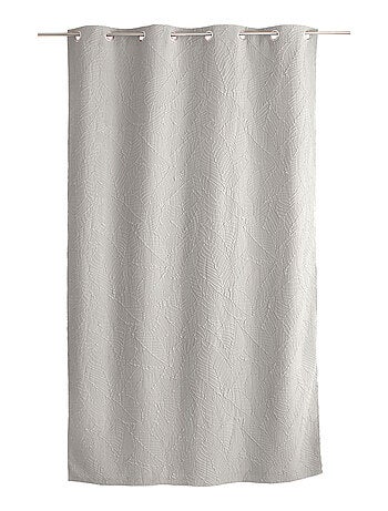 Rideau à oeillets feuillage aspect gaufré