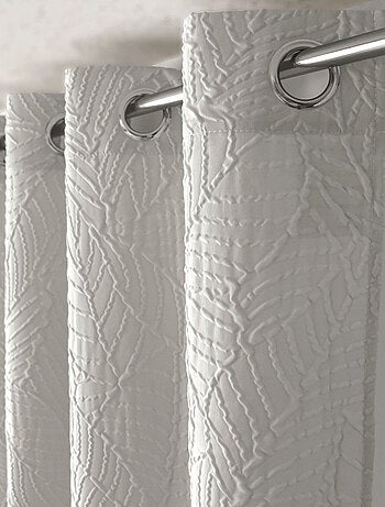 Rideau à oeillets feuillage aspect gaufré