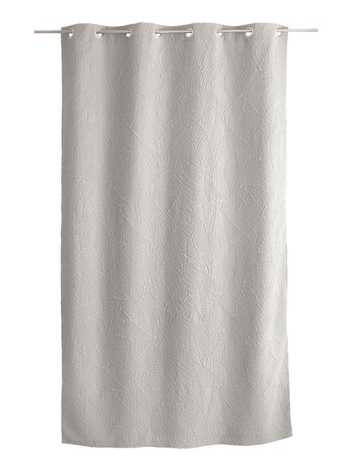 Rideau à oeillets feuillage aspect gaufré - Kiabi