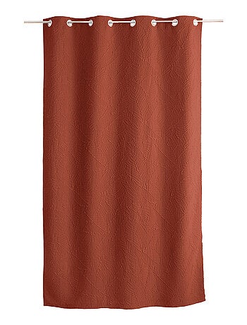 Rideau à oeillets feuillage aspect gaufré