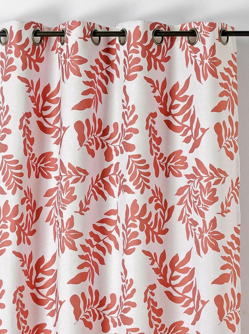 Rideau à Oeillets Feuillage Style Henri Matisse - Kiabi