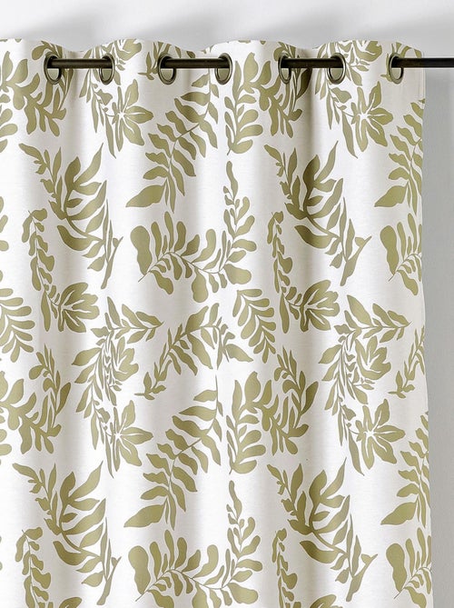 Rideau à Oeillets Feuillage Style Henri Matisse - Kiabi