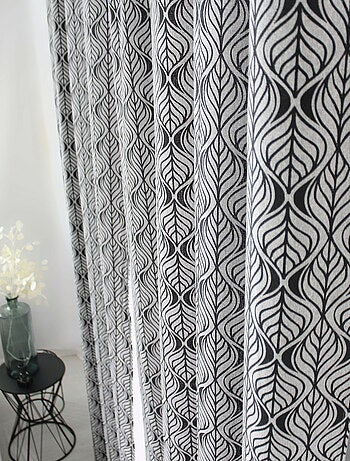 Rideau à oeillets feuille de palmier