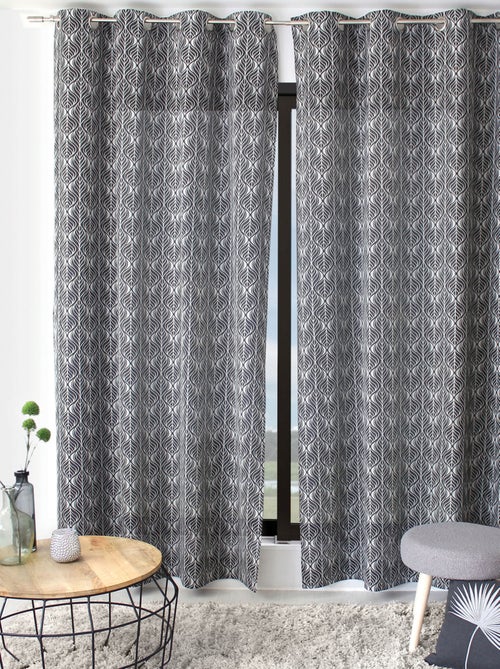 Rideau à oeillets feuille de palmier - Kiabi