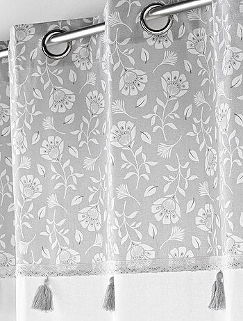 Rideau à Oeillets Fleurs Flavie avec Top