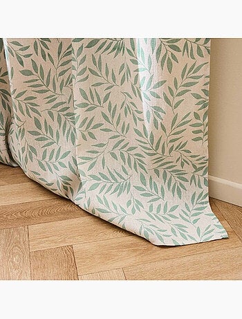 Rideau à œillets grande hauteur en polycoton imprimé – Naya