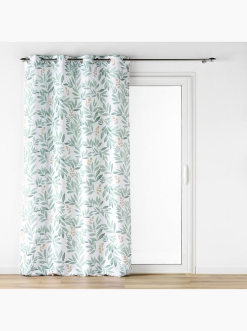 Rideau à œillets grande hauteur en polyester imprimé – Biovana - Kiabi Rideau à œillets grande hauteur en polyester imprimé – Biovana - Kiabi