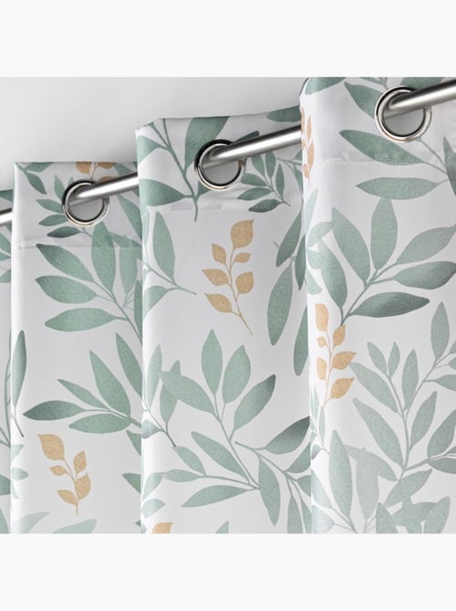 Rideau à œillets grande hauteur en polyester imprimé – Biovana - Kiabi Rideau à œillets grande hauteur en polyester imprimé – Biovana - Kiabi