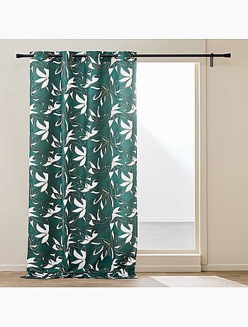 Rideau à œillets grande hauteur – Polyester imprimé métallisé ELSA –