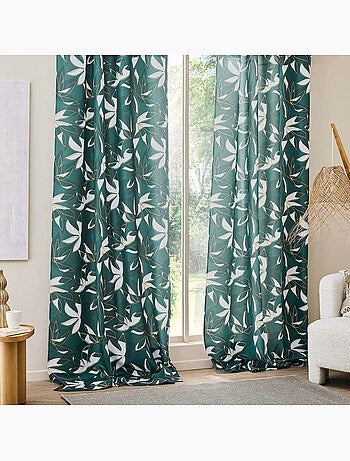 Rideau à œillets grande hauteur – Polyester imprimé métallisé ELSA –