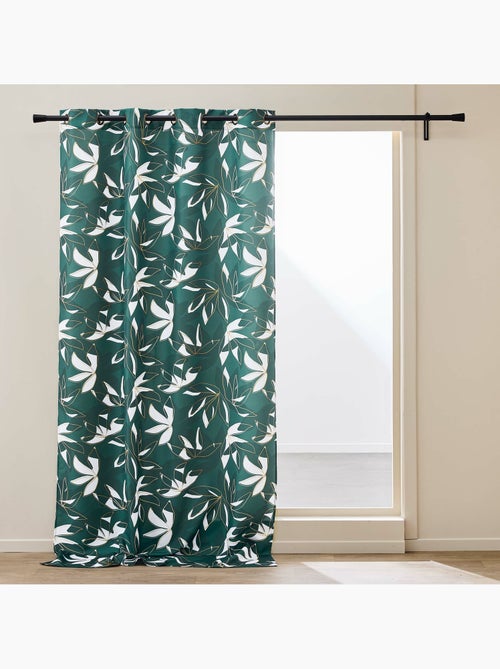 Rideau à œillets grande hauteur – Polyester imprimé métallisé ELSA – - Kiabi Rideau à œillets grande hauteur – Polyester imprimé métallisé ELSA – - Kiabi