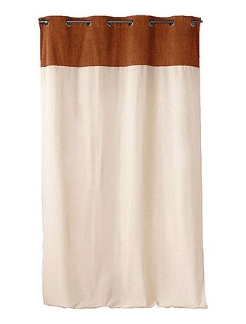 Rideau à œillets HOWEY - Polycoton et top bouclette unie